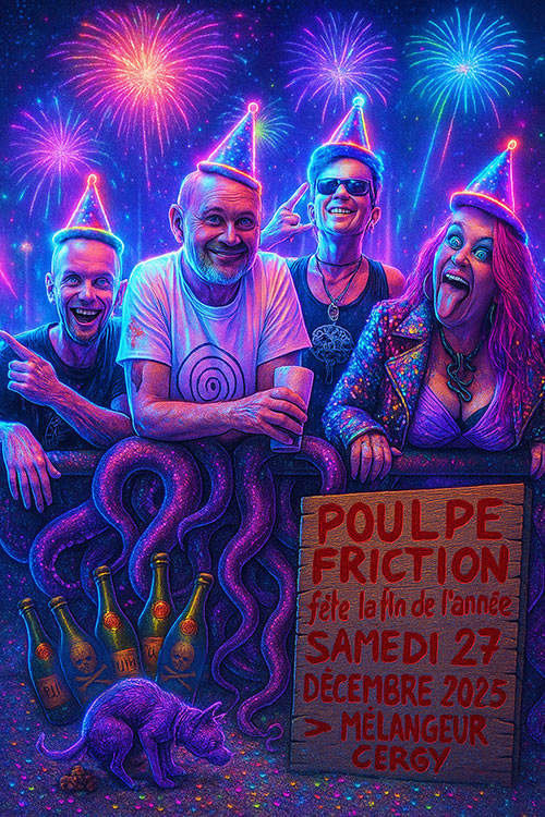 Poulpe Friction fête la fin dlannée au Mélangeur le 27/12/2025 à Cergy (95)