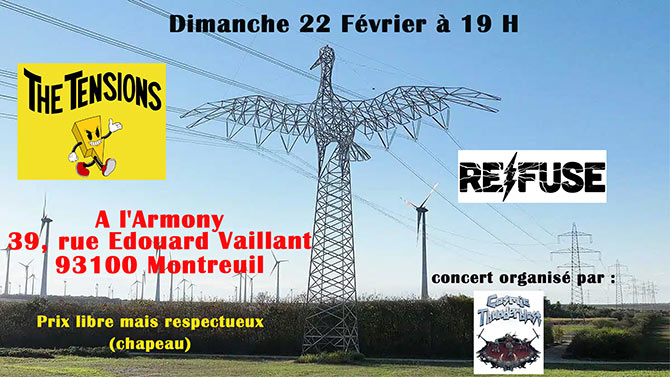 The Tensions + Re//Fuse le 22/02/2026 &agrave; Montreuil (93)