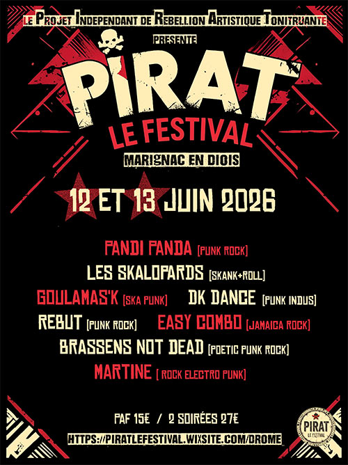 PIRAT Le Festival le 12/06/2026 &agrave; Marignac-en-Diois (26)
