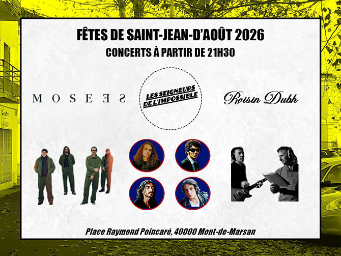 Mosees, Les Seigneurs de L'Impossible, Roisin Dubh le 04/09/2026 &agrave; Mont-de-Marsan (40)